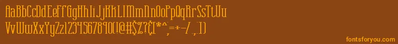 Шрифт CombustionWideBrk – оранжевые шрифты на коричневом фоне