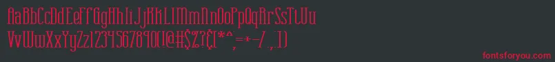 Шрифт CombustionWideBrk – красные шрифты на чёрном фоне