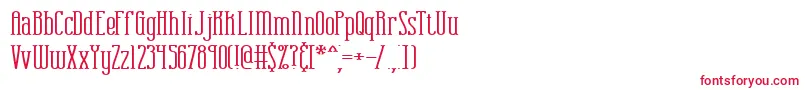 フォントCombustionWideBrk – 白い背景に赤い文字