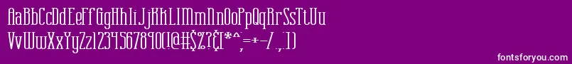 CombustionWideBrk Font – White Fonts on Purple Background