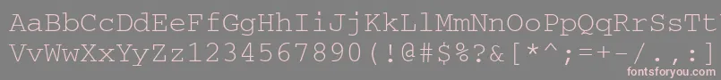 フォントCrr35B – 灰色の背景にピンクのフォント