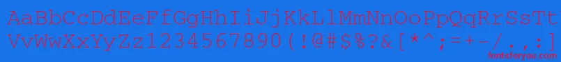 Crr35B Font – Red Fonts on Blue Background