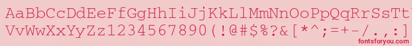 Crr35B Font – Red Fonts on Pink Background