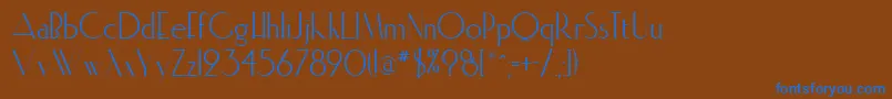 Elisia Font – Blue Fonts on Brown Background
