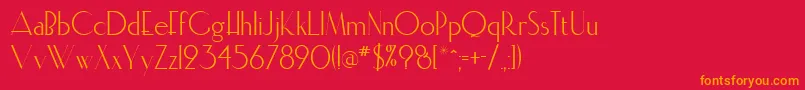 Elisia Font – Orange Fonts on Red Background