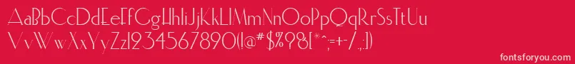 Elisia Font – Pink Fonts on Red Background