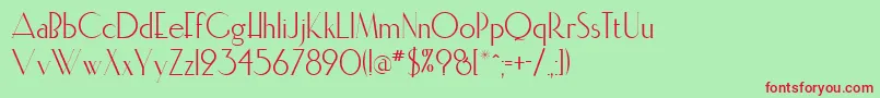 Elisia Font – Red Fonts on Green Background