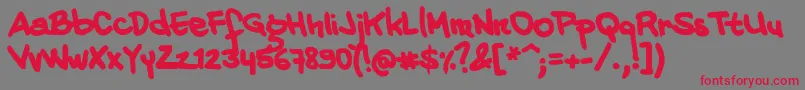 20CentsMarkerBold Font – Red Fonts on Gray Background