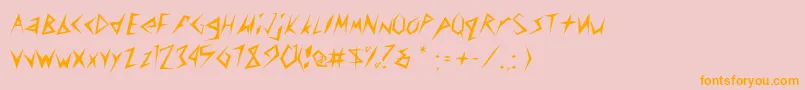 MunsyfontLight Font – Orange Fonts on Pink Background