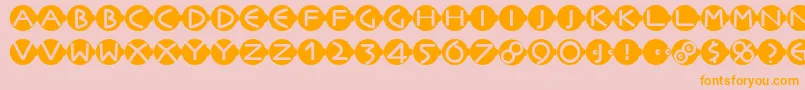 Facesandcaps Font – Orange Fonts on Pink Background