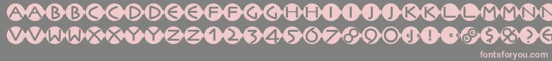 Fonte Facesandcaps – fontes rosa em um fundo cinza