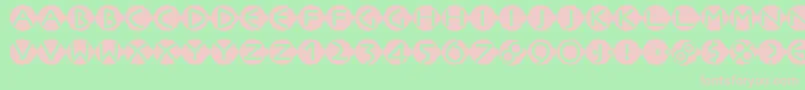 Facesandcaps Font – Pink Fonts on Green Background