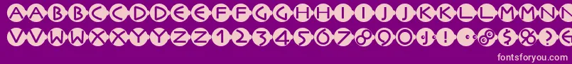 Facesandcaps Font – Pink Fonts on Purple Background