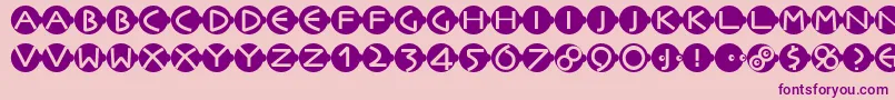 Facesandcaps Font – Purple Fonts on Pink Background