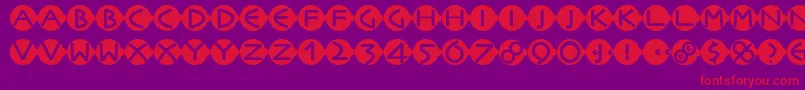 Facesandcaps Font – Red Fonts on Purple Background