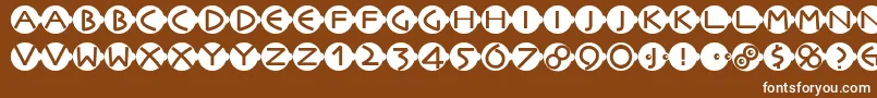 Шрифт Facesandcaps – белые шрифты на коричневом фоне