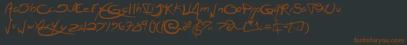 Jellofont-fontti – ruskeat fontit mustalla taustalla