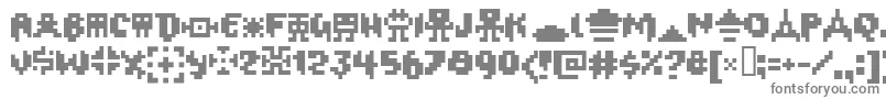 Oxygene-fontti – harmaat kirjasimet valkoisella taustalla