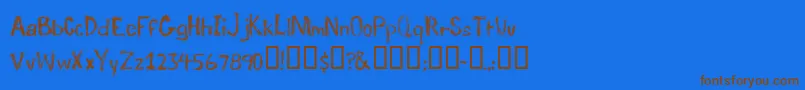 Police TraumaRegular – polices brunes sur fond bleu