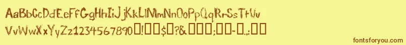Police TraumaRegular – polices brunes sur fond jaune