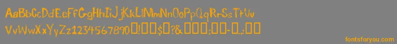 TraumaRegular Font – Orange Fonts on Gray Background