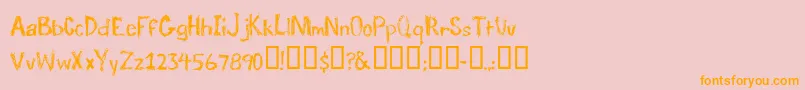 TraumaRegular Font – Orange Fonts on Pink Background