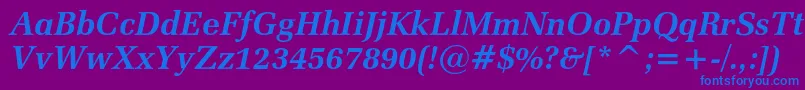 fuente Zapfelliptical711cbtBolditalic – Fuentes Azules Sobre Fondo Morado