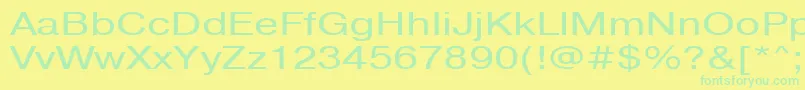 Pragmaticactt130n Font – Green Fonts on Yellow Background