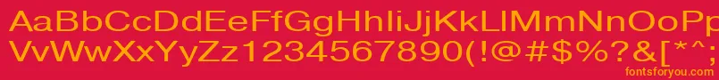 フォントPragmaticactt130n – 赤い背景にオレンジの文字