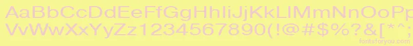 Pragmaticactt130n Font – Pink Fonts on Yellow Background