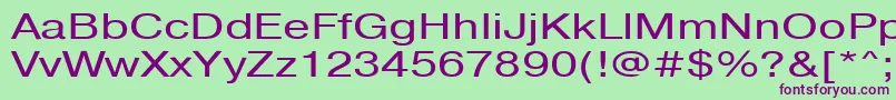 Шрифт Pragmaticactt130n – фиолетовые шрифты на зелёном фоне