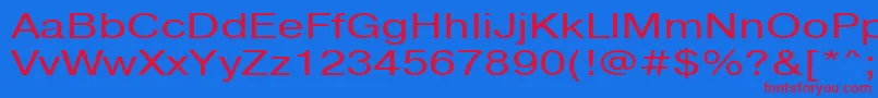 Pragmaticactt130n Font – Red Fonts on Blue Background