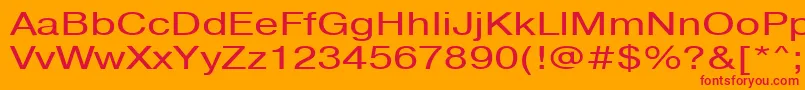 Pragmaticactt130n Font – Red Fonts on Orange Background