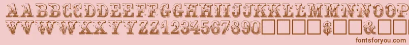 FestivacapssskRegular Font – Brown Fonts on Pink Background