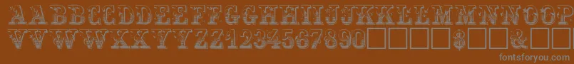 FestivacapssskRegular Font – Gray Fonts on Brown Background