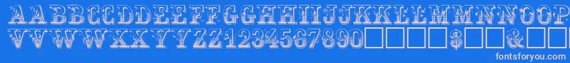 FestivacapssskRegular Font – Pink Fonts on Blue Background