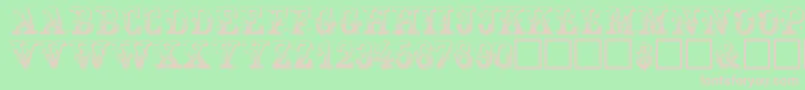 FestivacapssskRegular Font – Pink Fonts on Green Background