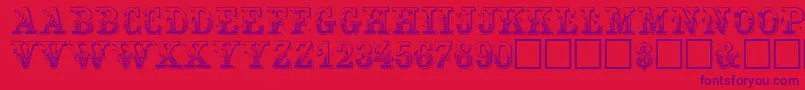 FestivacapssskRegular Font – Purple Fonts on Red Background