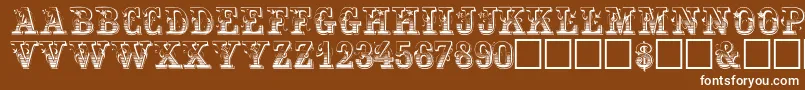 FestivacapssskRegular Font – White Fonts on Brown Background