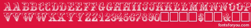 FestivacapssskRegular Font – White Fonts on Red Background