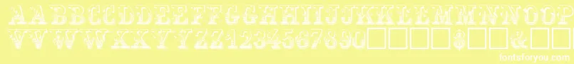 FestivacapssskRegular Font – White Fonts on Yellow Background