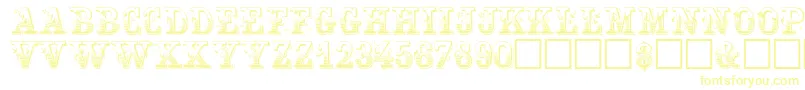 FestivacapssskRegular Font – Yellow Fonts on White Background