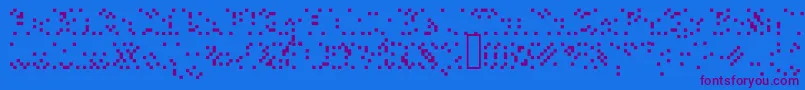 フォントPlopdumpalias – 紫色のフォント、青い背景