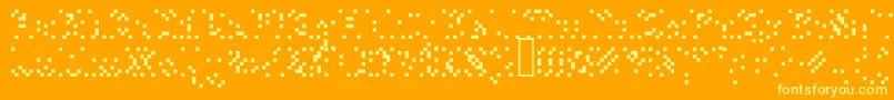 Plopdumpalias Font – Yellow Fonts on Orange Background