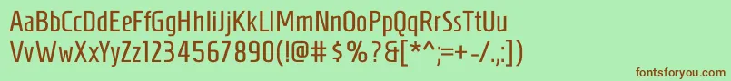 HomenajeRegular Font – Brown Fonts on Green Background