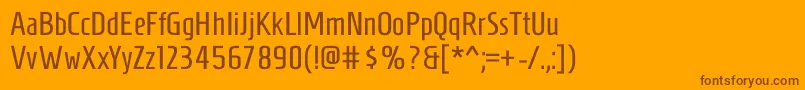 HomenajeRegular Font – Brown Fonts on Orange Background