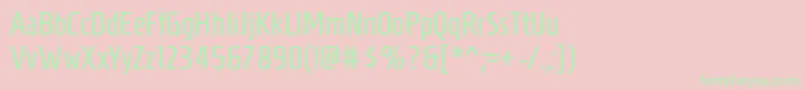 フォントHomenajeRegular – ピンクの背景に緑の文字