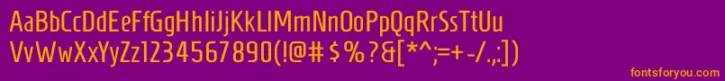 HomenajeRegular Font – Orange Fonts on Purple Background