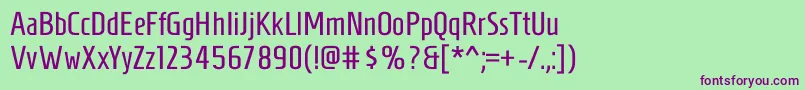 HomenajeRegular Font – Purple Fonts on Green Background