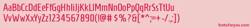 HomenajeRegular Font – Red Fonts on Pink Background